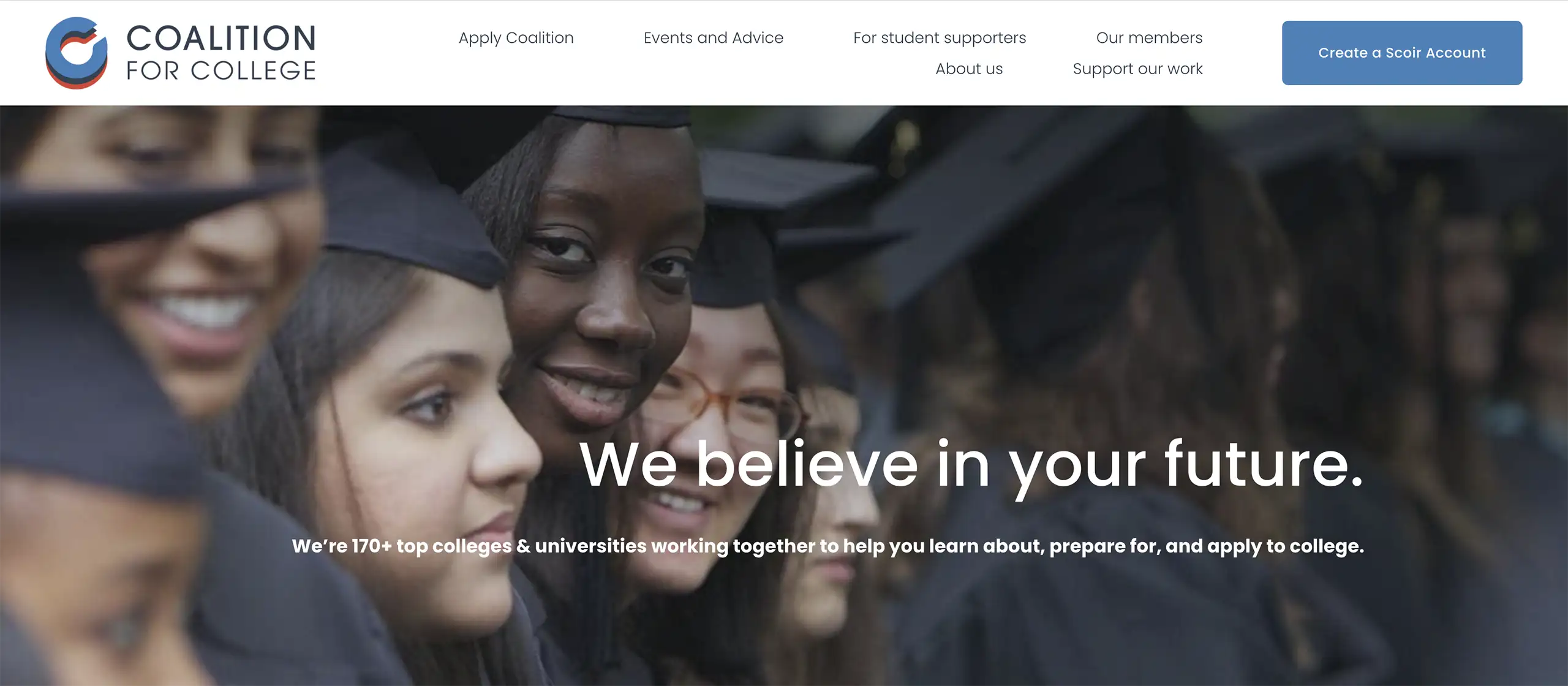 Coalition for College website