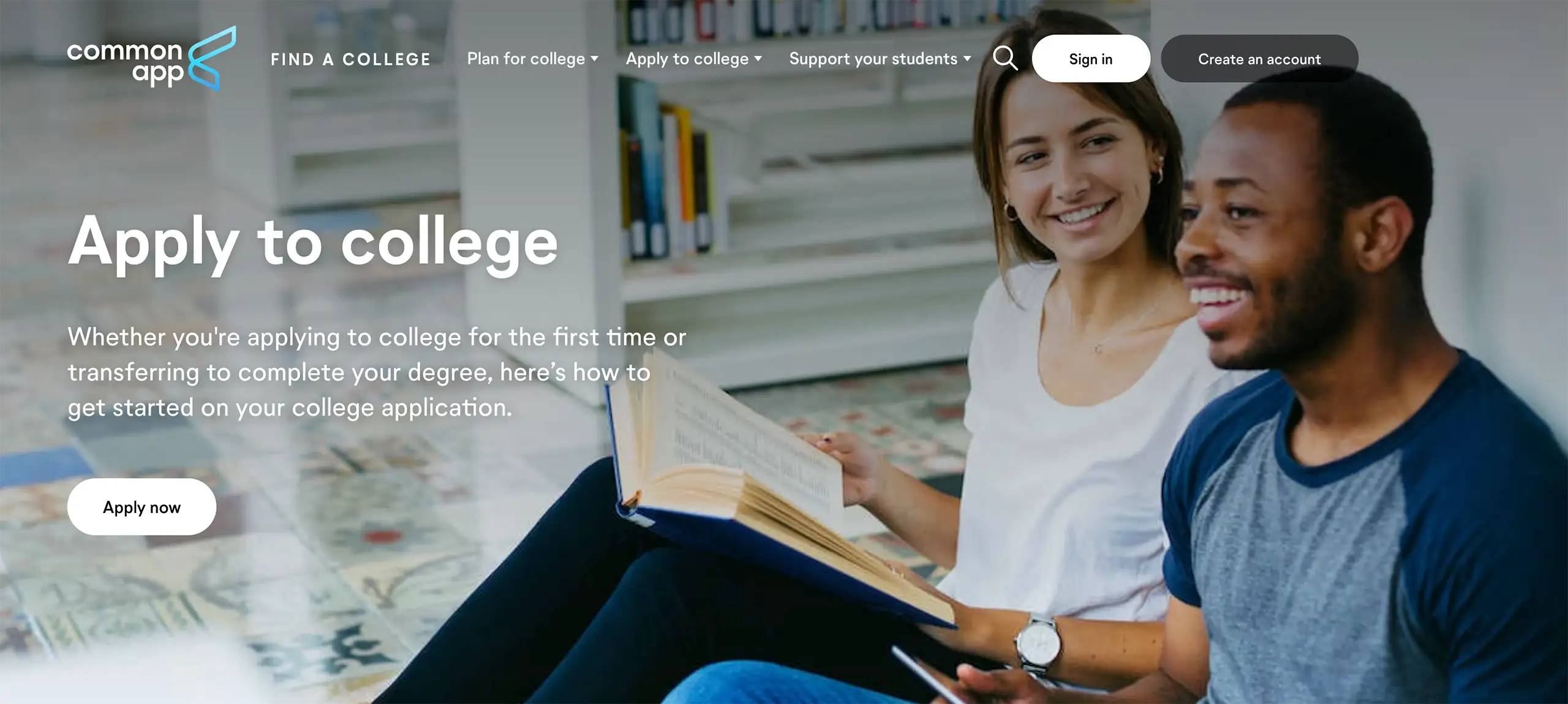 Common App website