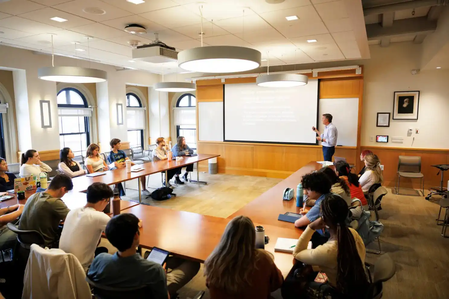 A course in ‘Evolutionary Medicine’ takes place in the Museum of Comparative Zoology. Niles Singer/Harvard Staff Photographer